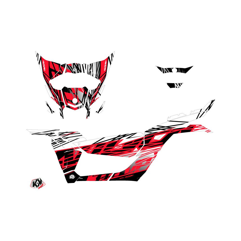 Kit Déco SSV Eraser Can Am Maverick X3 Noir Rouge (2017-2023)