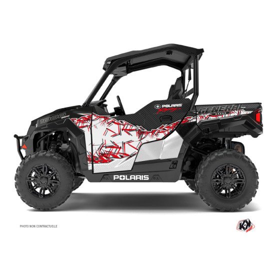 Kit Déco SSV Action Polaris GENERAL 1000 Rouge Blanc (2022-2023)