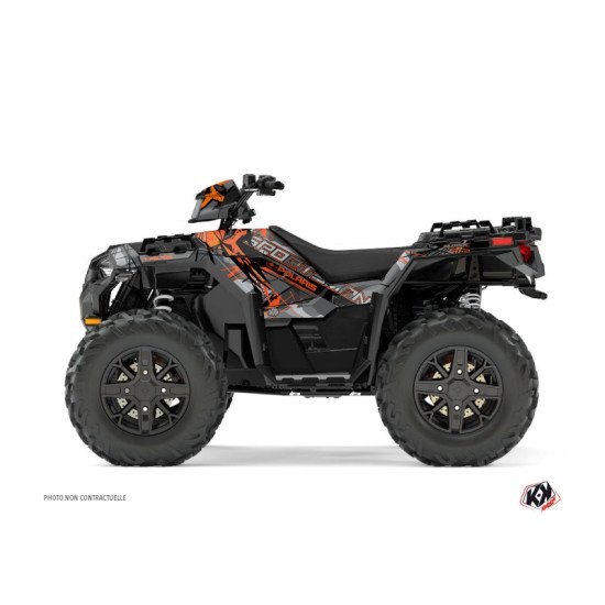 Kit Déco Quad Evil Polaris 850 Sportsman Forest Gris Orange (2013-201