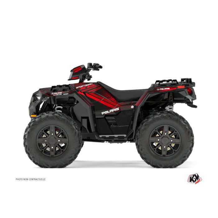 Kit Déco Quad Rock Polaris 850 Sportsman Forest Noir Rouge (2017-2020