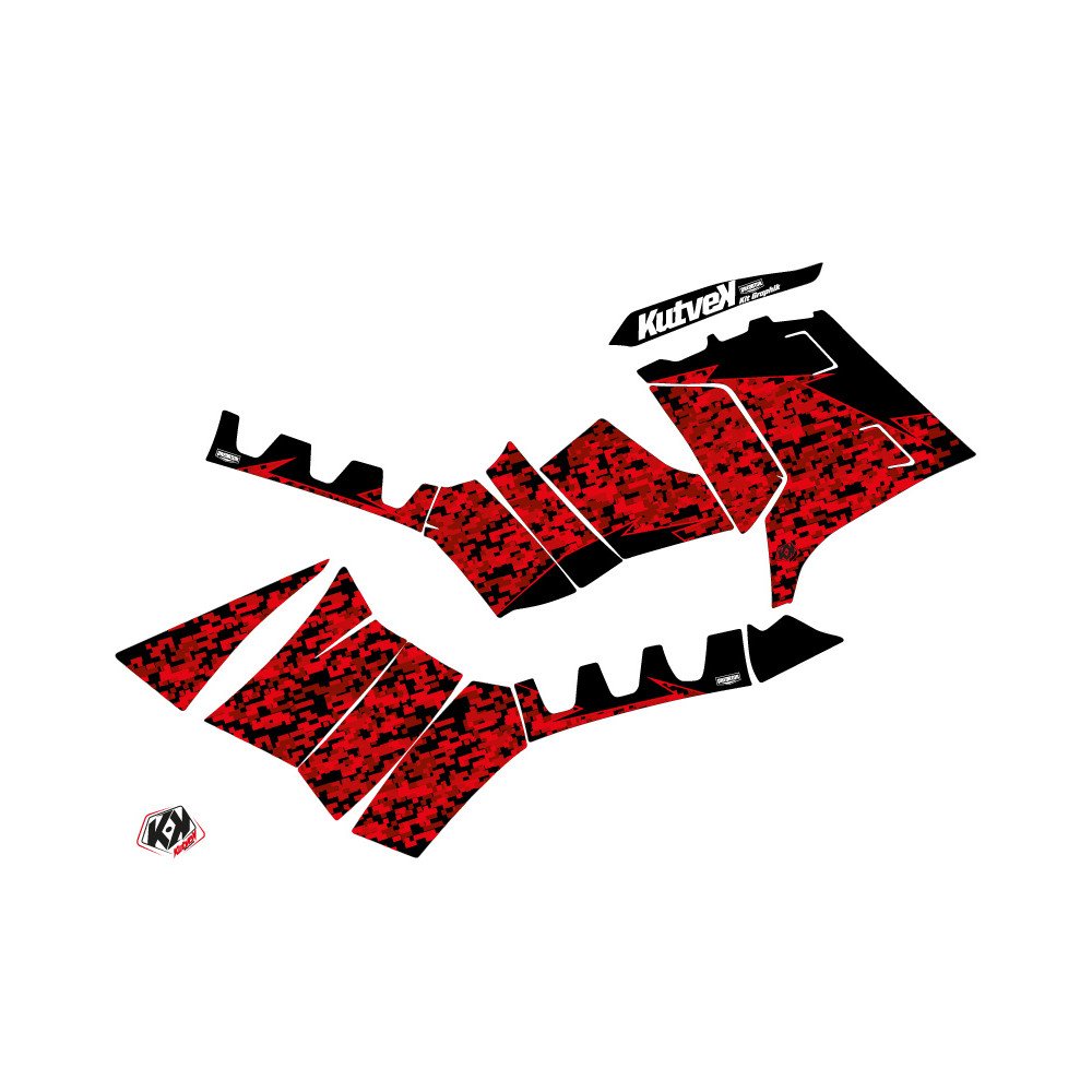 Kit Déco Quad Predator Polaris 850 Sportsman Forest Rouge Noir (2021-
