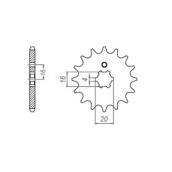 Pignon TT Lightweight Kawasaki-Suzuki - 420 - 13 Dents - Similaire JTF