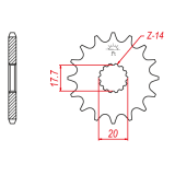 Pignon TT Lightweight Yamaha - 428 - 14 Dents - Similaire JTF558 - Mad
