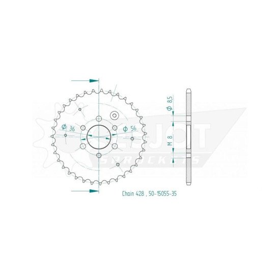Couronne Acier Aeon-MZ - 428 - 28 Dents - Made in Germany