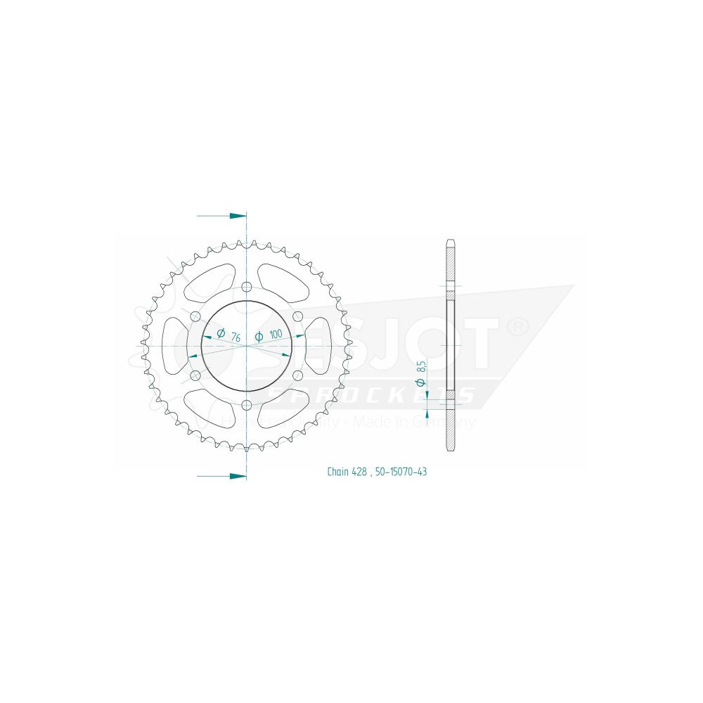 Couronne Esjot 43 dents