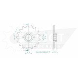 Pignon Honda - 525 - 17 Dents - Made in Germany