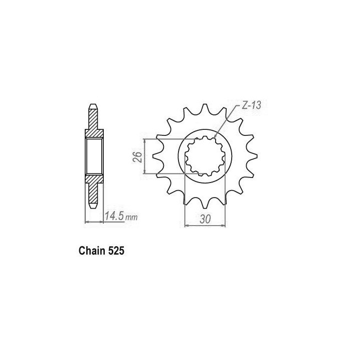 Pignon - 525 - 16 Dents - Made in Germany