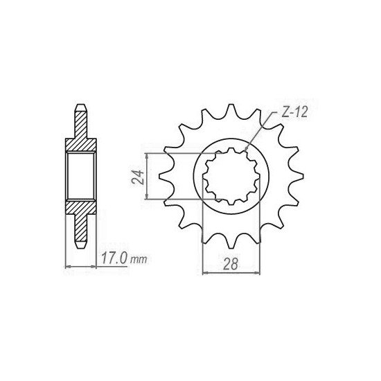 Pignon Honda - 525 - 15 Dents - Similaire JTF1371 - Made in Germany
