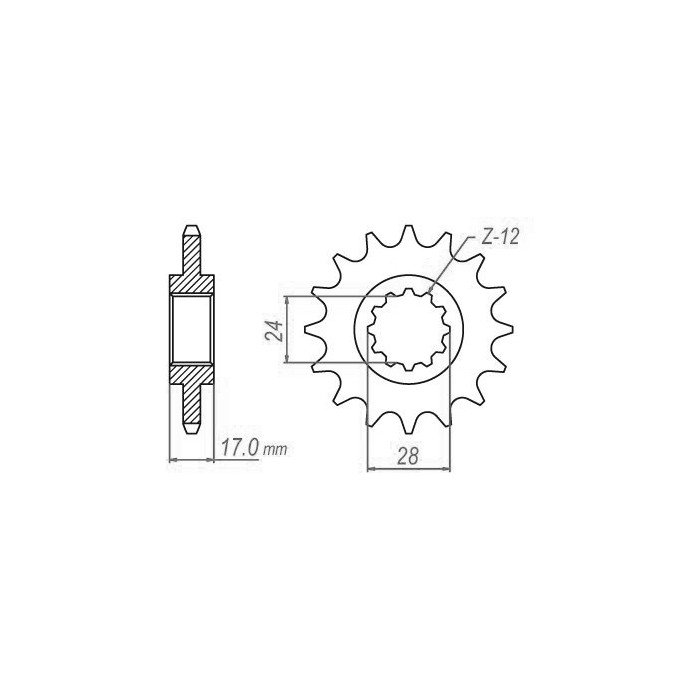 Pignon Honda - 525 - 15 Dents - Similaire JTF1371 - Made in Germany