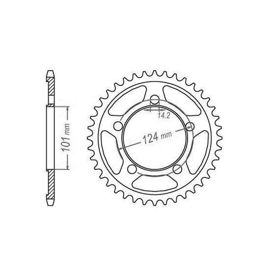 Couronne Acier KTM - 525 - 41 Dents - Similaire JTR898 - Made in Germa