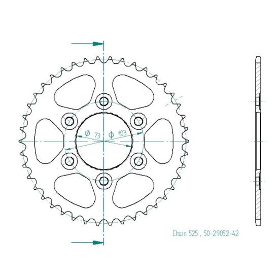 Couronne Esjot - 42 dents