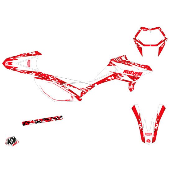 Kit Deco 50cc Predator Beta RR 50 Motard Blanc Rouge