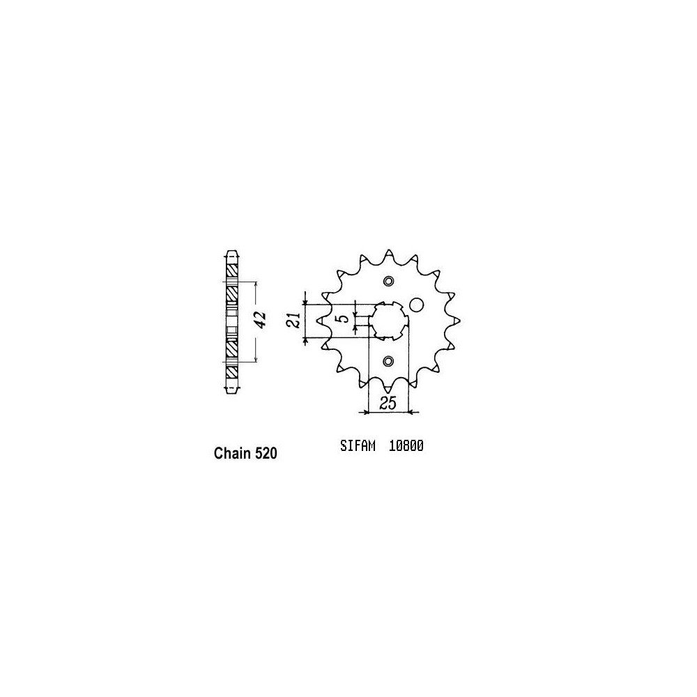 Pignon - 520 - 17 Dents - Made in Germany