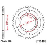 Couronne Acier Honda-Kawasaki-Suzuki - 520 - 42 Dents - Similaire JTR4