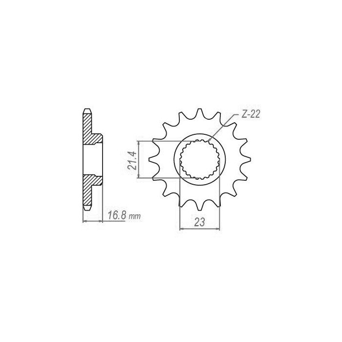 Pignon Yamaha - 520 - 16 Dents - Similaire JTF582 - Made in Germany