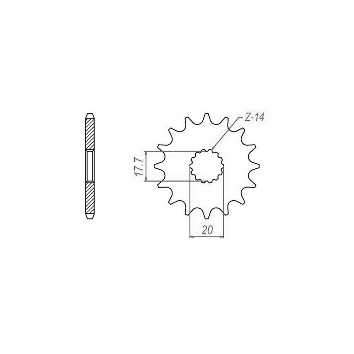 Pignon TT Lightweight Yamaha - 520 - 12 Dents - Similaire JTF564 - Mad