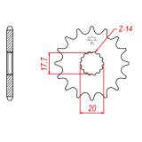 Pignon TT Lightweight Yamaha - 520 - 12 Dents - Similaire JTF564 - Mad