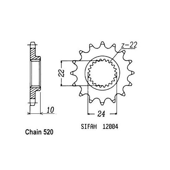 Pignon Aprilia-BMW - 520 - 15 Dents - Similaire JTF402 - Made in Germa