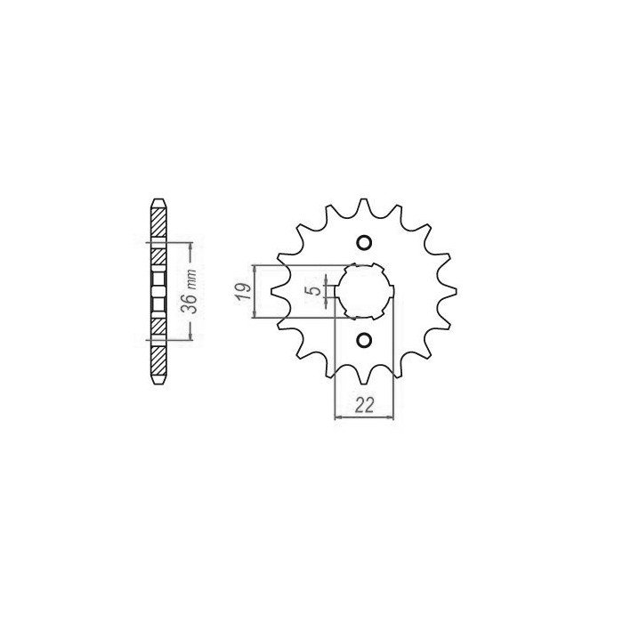 Pignon Adly-Honda - 520 - 13 Dents - Similaire JTF1352 - Made in Germa