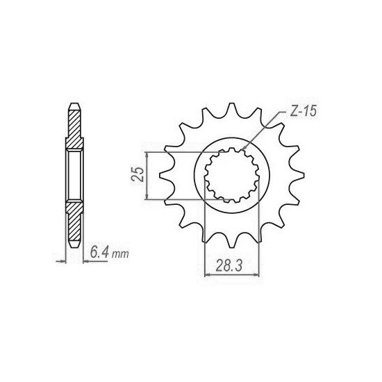Pignon TT Yamaha - 520 - 14 Dents - Similaire JTF1592 - Made in German