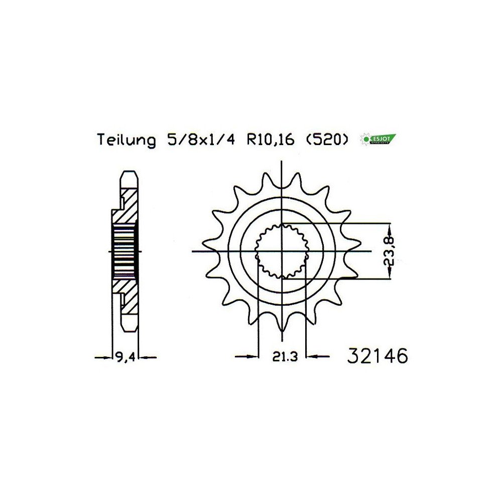Pignon TT Lightweight Suzuki - 520 - 13 Dents - Made in Germany
