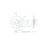 Pignon - 14 Dents - Made in Germany
