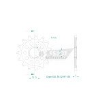 Pignon - 15 Dents Light - Made in Germany