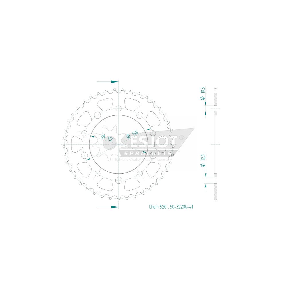 Couronne Esjot 41 dents