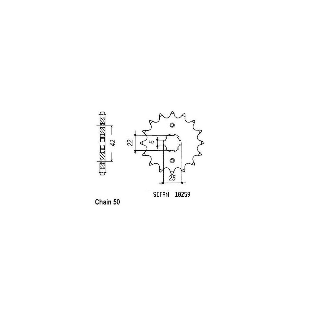 Pignon Honda - 530 - 16 Dents - Similaire JTF278 - Made in Germany