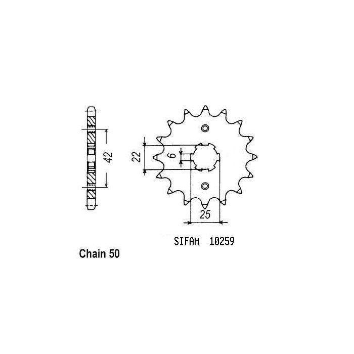 Pignon Honda - 530 - 16 Dents - Similaire JTF278 - Made in Germany