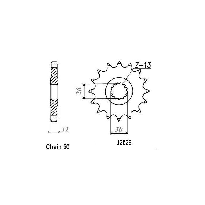 Pignon Yamaha - 530 - 17 Dents - Similaire JTF579 - Made in Germany