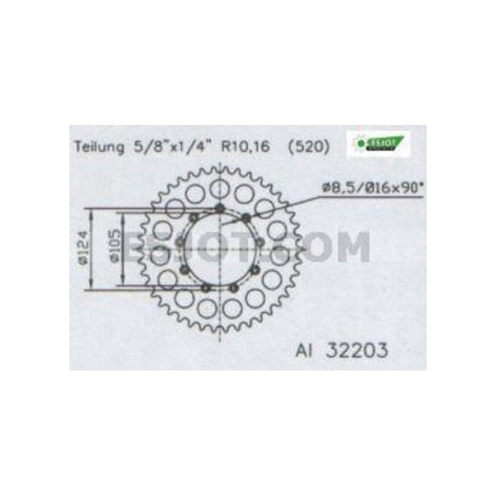 Couronne Alu TM - 520 - 51 Dents - Made in Germany