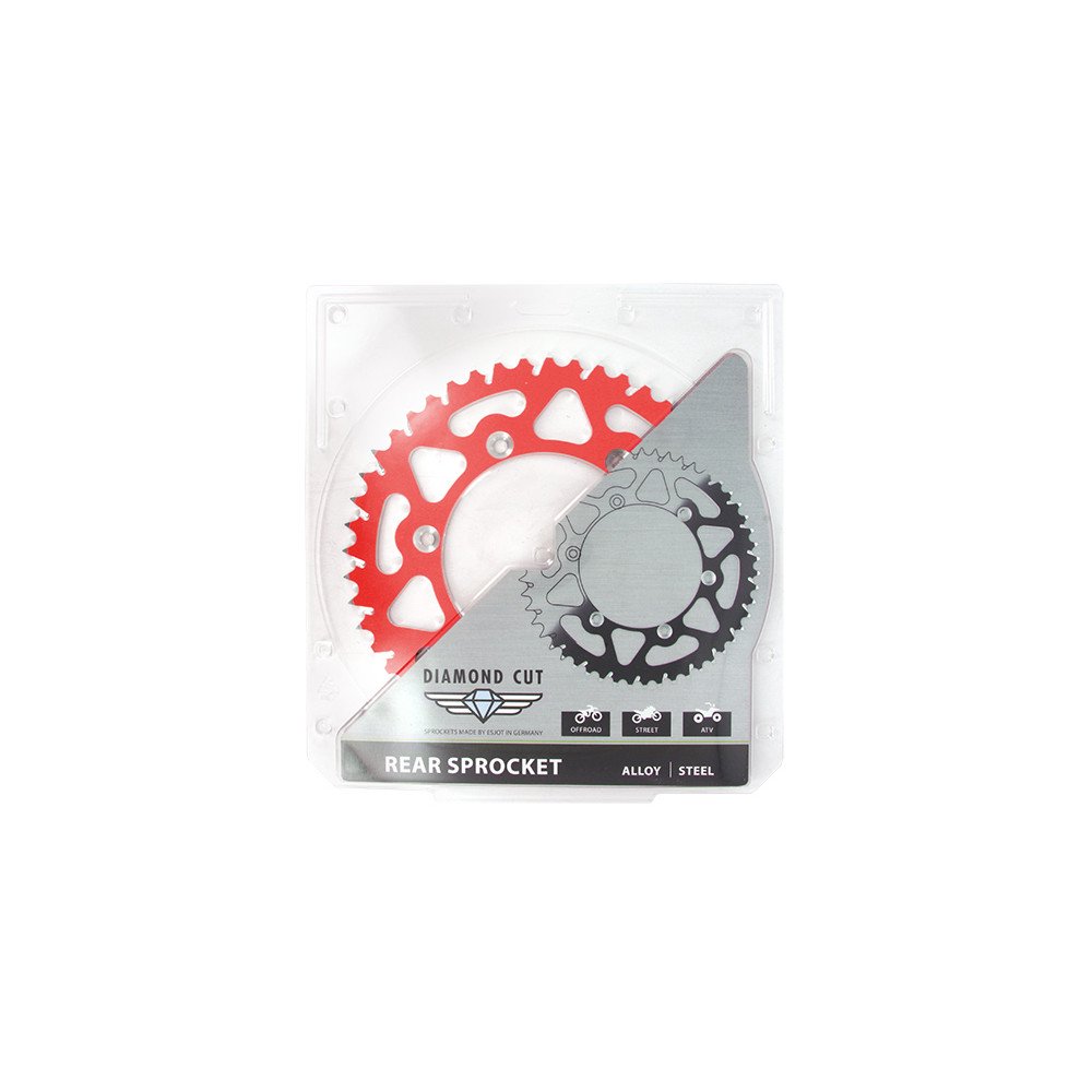 Couronne Alu TT Rouge - 520 - 48 Dents - Made in Germany