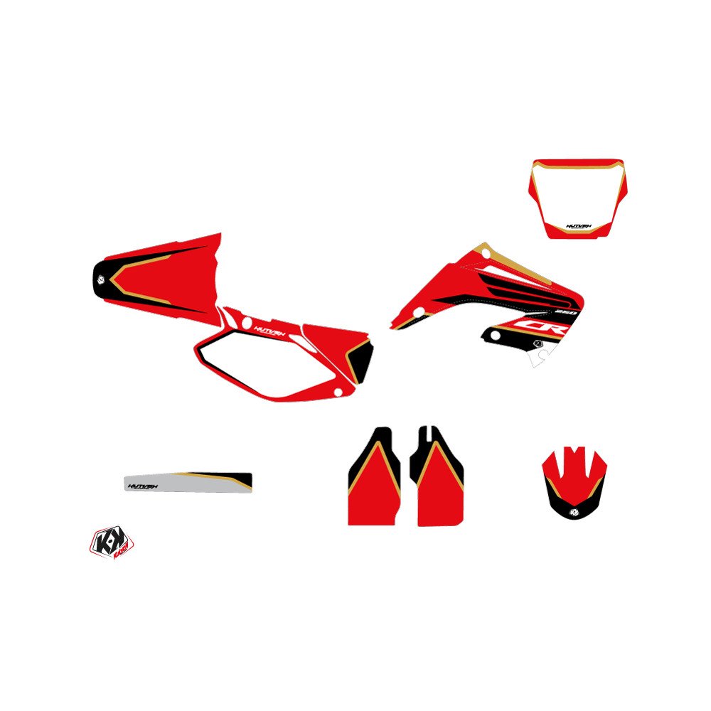 Kit Deco Moto Cross Dyna Honda 250 CR Gold