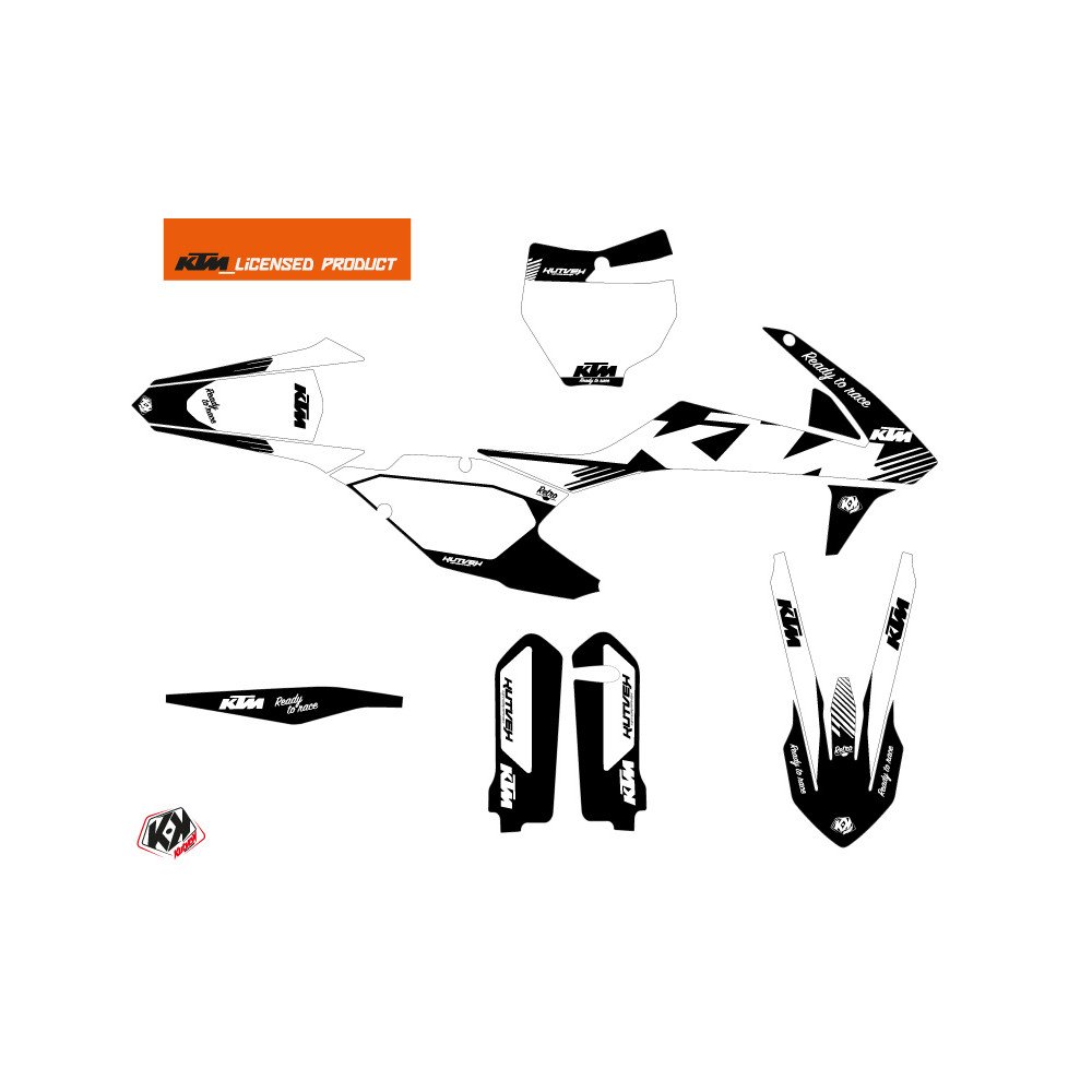 Kit Déco Moto Cross Retro KTM 250 SX Noir
