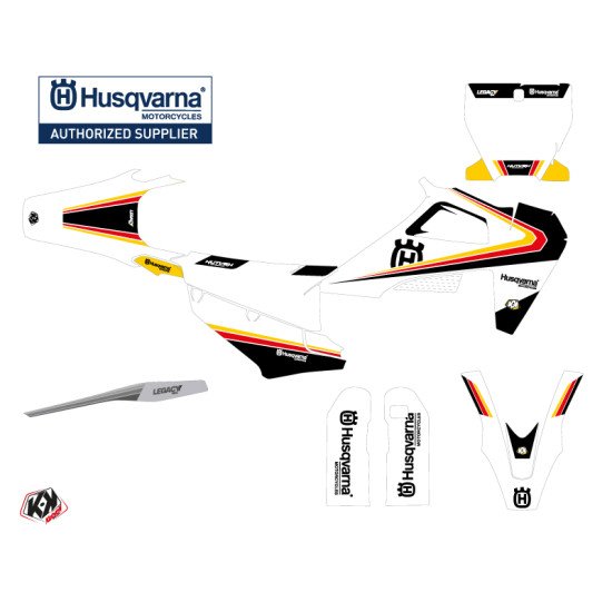 Kit Deco Moto Cross Legacy Husqvarna 450 FS Noir Jaune