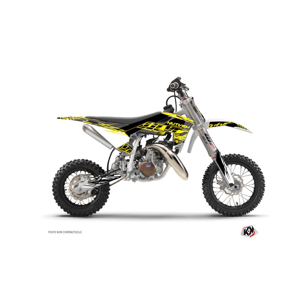 Kit Deco Moto Cross Eraser Fluo Husqvarna TC 50 Jaune