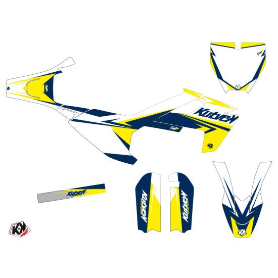 Kit Deco Moto Cross Stage Husqvarna TC 50 Blanc Jaune