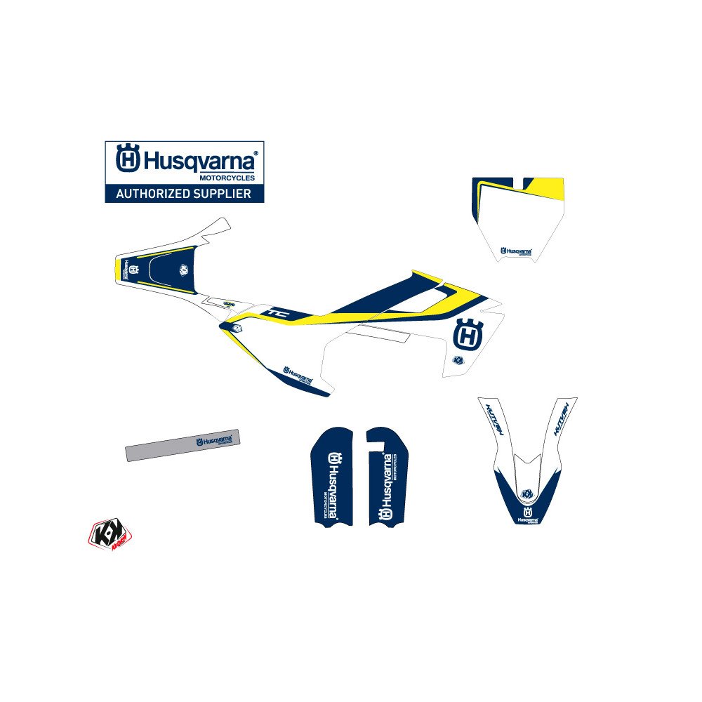 Kit Deco Moto Cross Legend Husqvarna TC 50 Bleu
