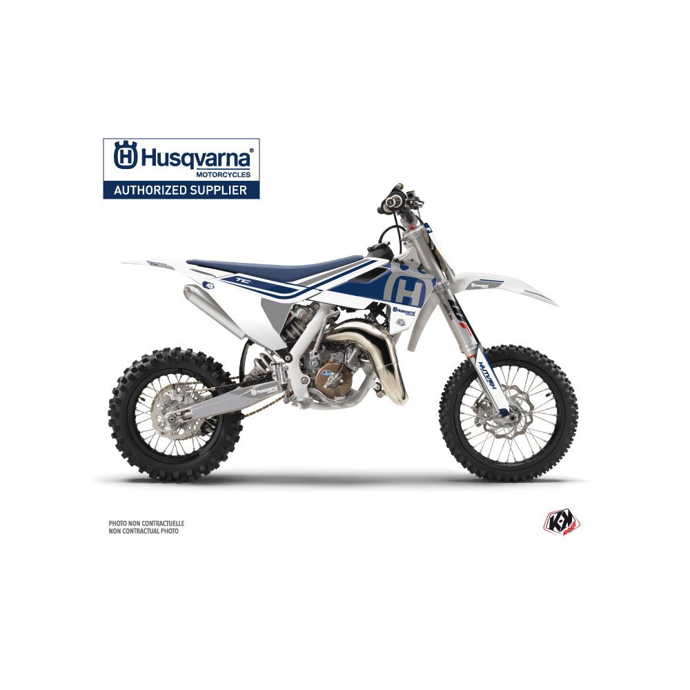 Kit Deco Moto Cross Heritage Husqvarna TC 50 Blanc Gris