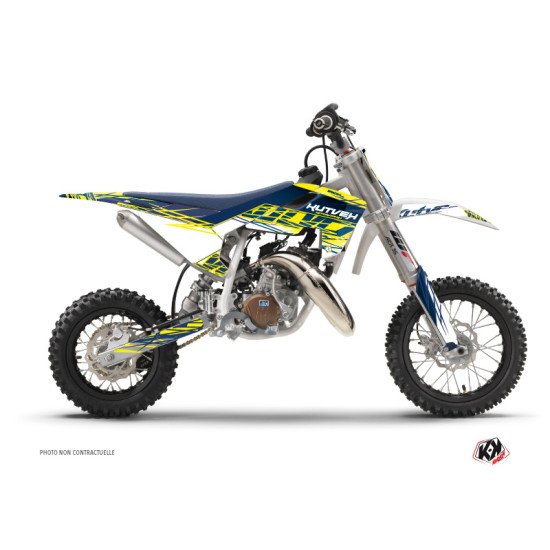 Kit Deco Moto Cross Eraser Husqvarna TC 50 Jaune Bleu
