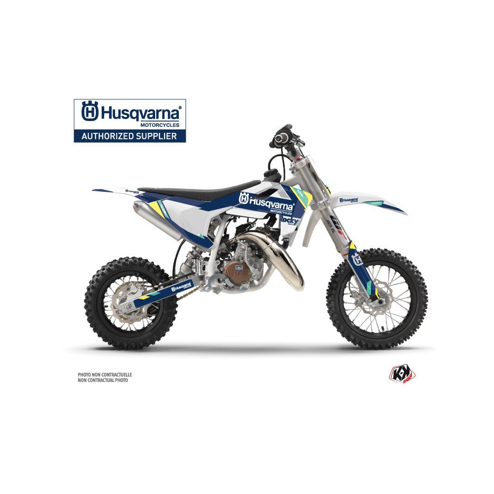 Kit Deco Moto Cross Rocky Husqvarna TC 50 Bleu