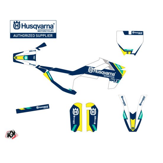 Kit Deco Moto Cross Rocky Husqvarna TC 50 Bleu