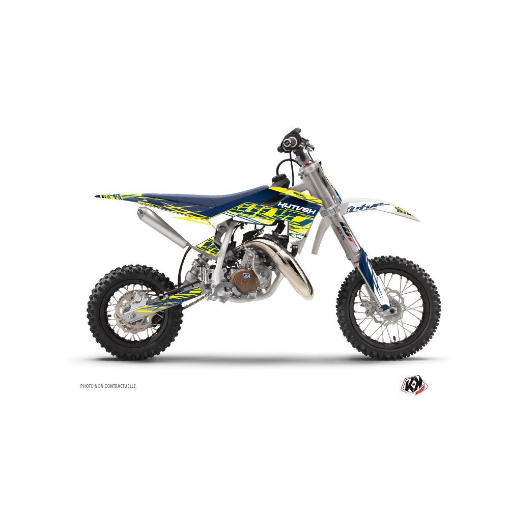 Kit Deco Moto Cross Eraser Husqvarna TC 50 Jaune Bleu