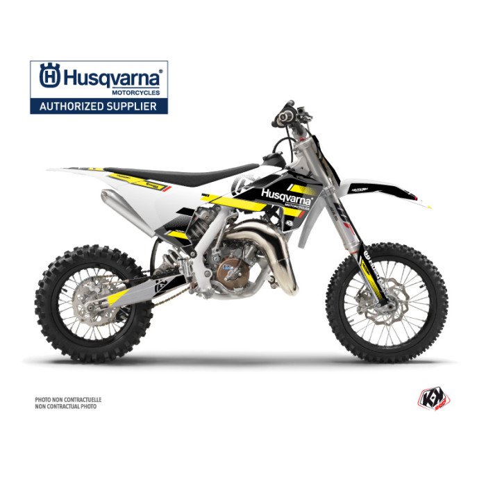Kit Deco Moto Cross Split Husqvarna TC 65 Noir Jaune