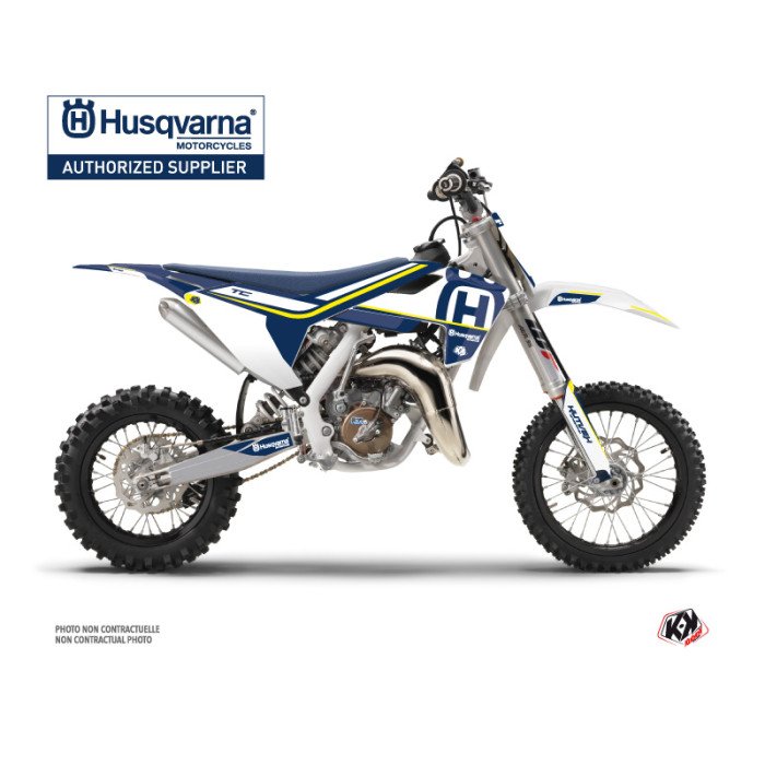 Kit Deco Moto Cross Heritage Husqvarna TC 65 Bleu Blanc