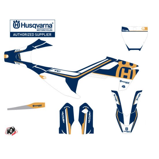 Kit Deco Moto Cross Heritage Husqvarna TC 85 Bleu