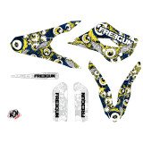 Kit Deco Moto Cross Freegun Eyed Husqvarna TC 85 Bleu Jaune