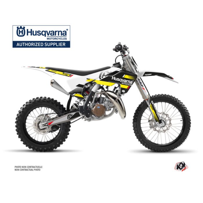 Kit Deco Moto Cross Split Husqvarna TC 85 Noir Jaune