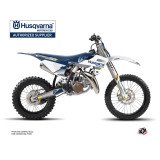 Kit Deco Moto Cross Split Husqvarna TC 85 Blanc Bleu